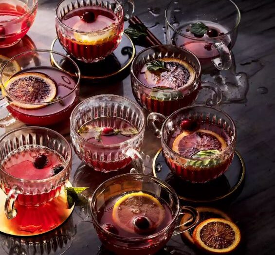 Безалкогольный клюквенно-гранатовый пунш