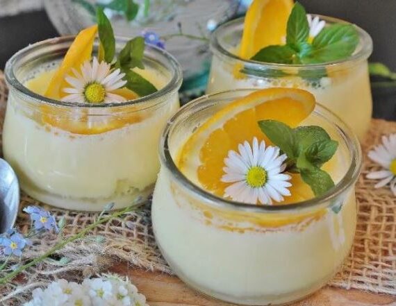 Десерт с апельсиновым кремом