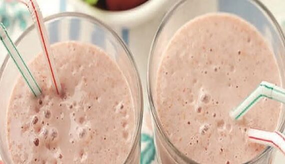 Пшенично-малиновый смузи